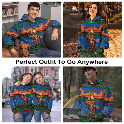 Cowboy Desert Cactus Pullover Premium Hoodie, Perfect Outfit For Men And Women On Christmas New Year Autumn Winter