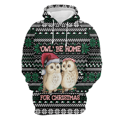 Owl Be Home Pullover Premium Hoodie, Perfect Outfit For Men And Women On Christmas New Year Autumn Winter