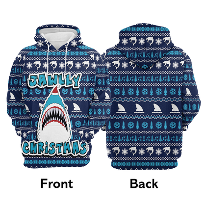 Shark Pullover Premium Hoodie Jawlly Christmas, Perfect Outfit For Men And Women On Christmas New Year Autumn Winter