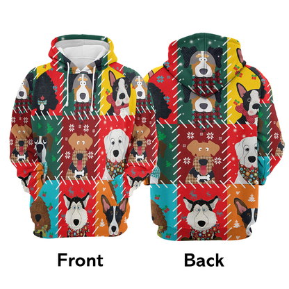 Cartoon Dog Christmas Pullover Premium Hoodie, Perfect Outfit For Men And Women On Christmas New Year Autumn Winter