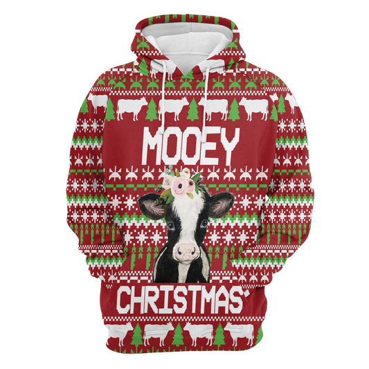 Cow Pullover Premium Hoodie Mooey Christmas, Perfect Outfit For Men And Women On Christmas New Year Autumn Winter