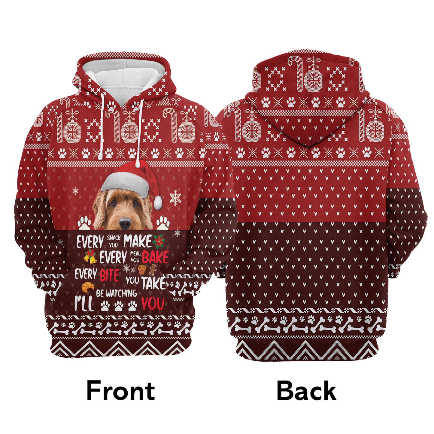 Goldendoodle Pullover Premium Hoodie Will Be Watching You, Perfect Outfit For Men And Women On Christmas New Year Autumn Winter