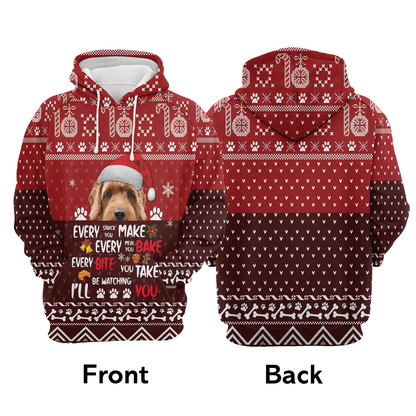 Goldendoodle Pullover Premium Hoodie Will Be Watching You, Perfect Outfit For Men And Women On Christmas New Year Autumn Winter
