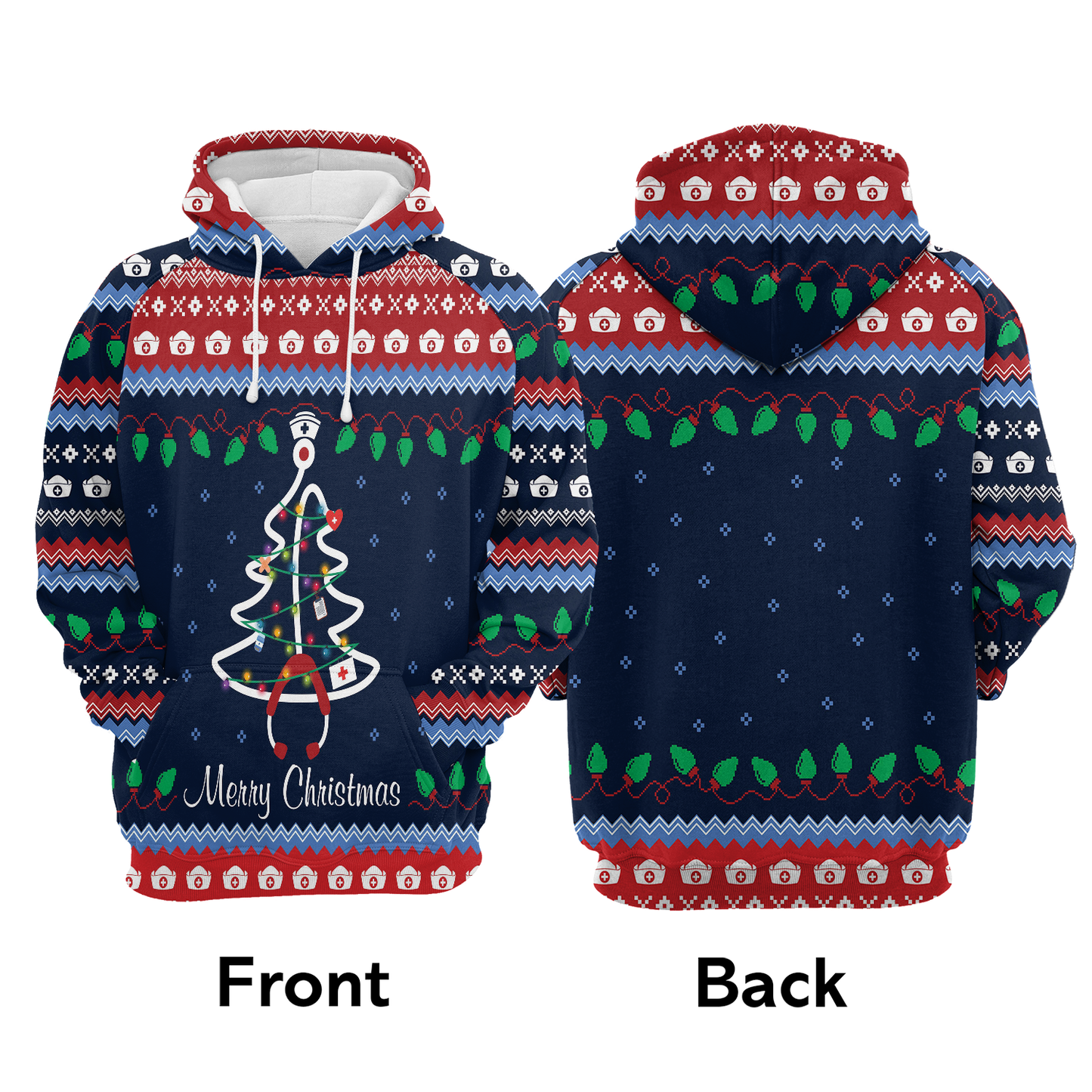 Merry Christmas Nurse Pullover Premium Hoodie, Perfect Outfit For Men And Women On Christmas New Year Autumn Winter