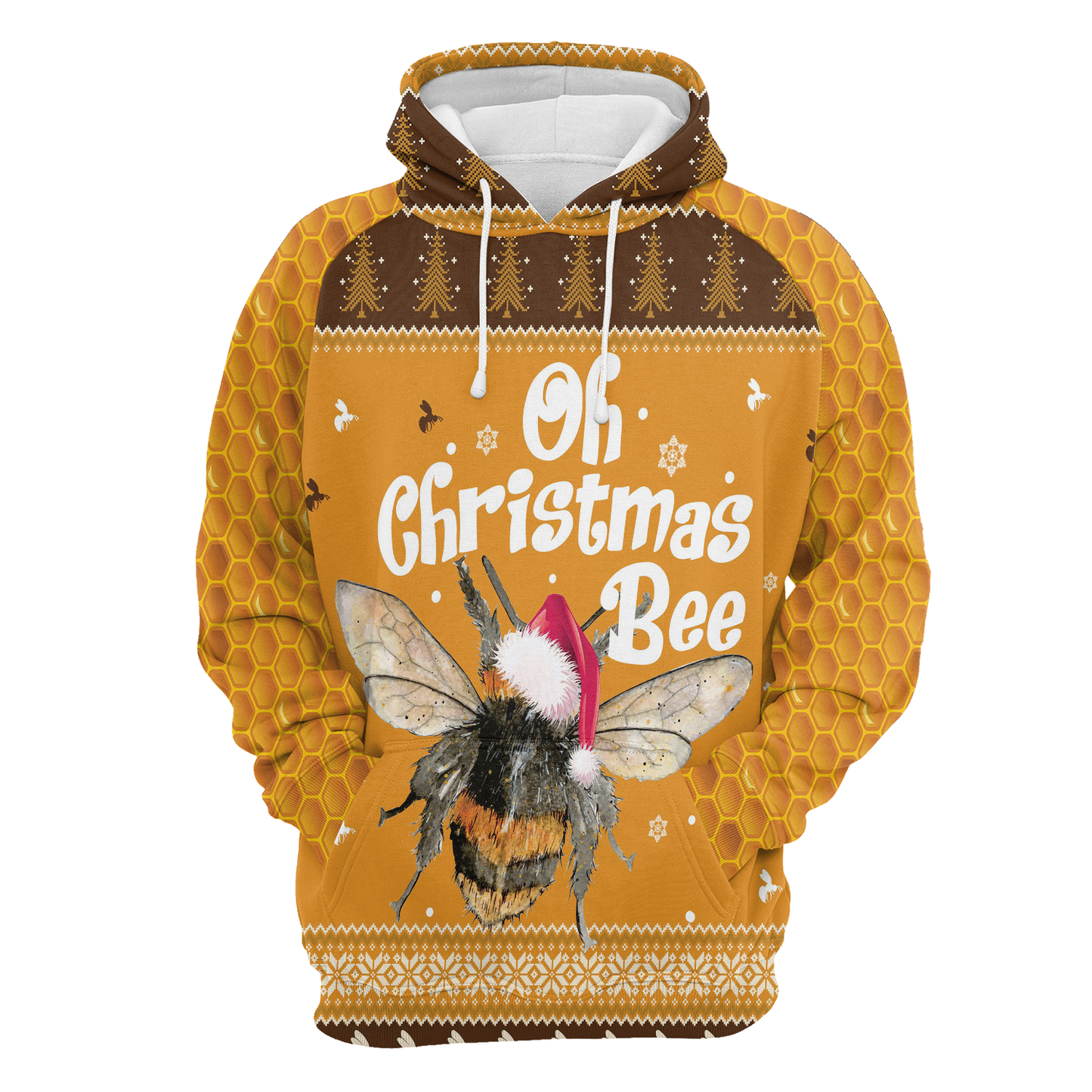 Oh Christmas Bee Pullover Premium Hoodie, Perfect Outfit For Men And Women On Christmas New Year Autumn Winter