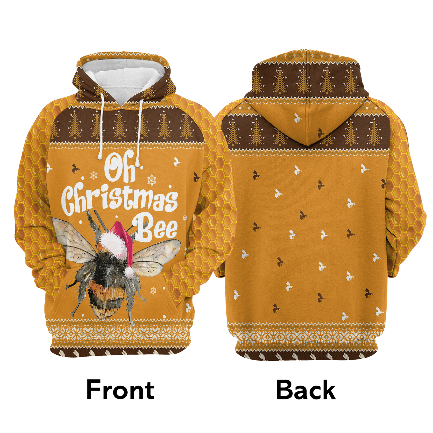 Oh Christmas Bee Pullover Premium Hoodie, Perfect Outfit For Men And Women On Christmas New Year Autumn Winter
