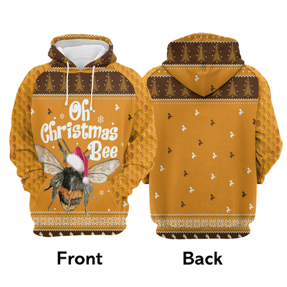 Oh Christmas Bee Pullover Premium Hoodie, Perfect Outfit For Men And Women On Christmas New Year Autumn Winter