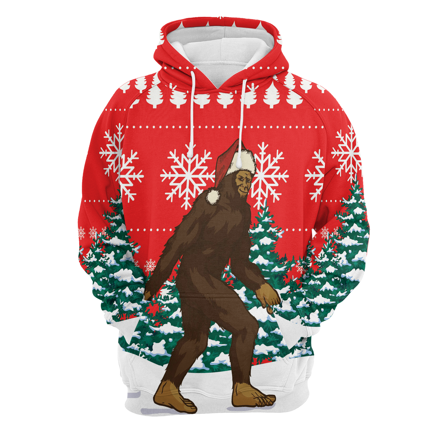 Bigfoot Snow Pullover Premium Hoodie, Perfect Outfit For Men And Women On Christmas New Year Autumn Winter