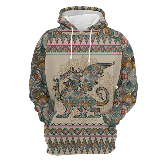 Awesome Dragon Mandala Pullover Premium Hoodie, Perfect Outfit For Men And Women On Christmas New Year Autumn Winter