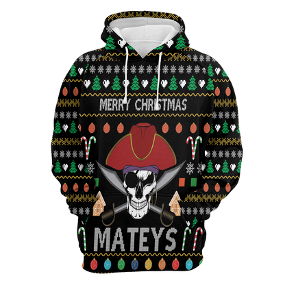 Pirate Skull Pullover Premium Hoodie, Perfect Outfit For Men And Women On Christmas New Year Autumn Winter