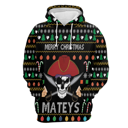 Pirate Skull Pullover Premium Hoodie, Perfect Outfit For Men And Women On Christmas New Year Autumn Winter