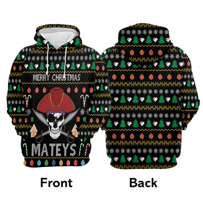Pirate Skull Pullover Premium Hoodie, Perfect Outfit For Men And Women On Christmas New Year Autumn Winter