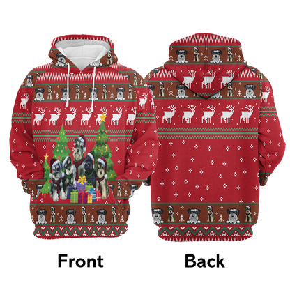 Miniature Schnauzer Family Pullover Premium Hoodie, Perfect Outfit For Men And Women On Christmas New Year Autumn Winter