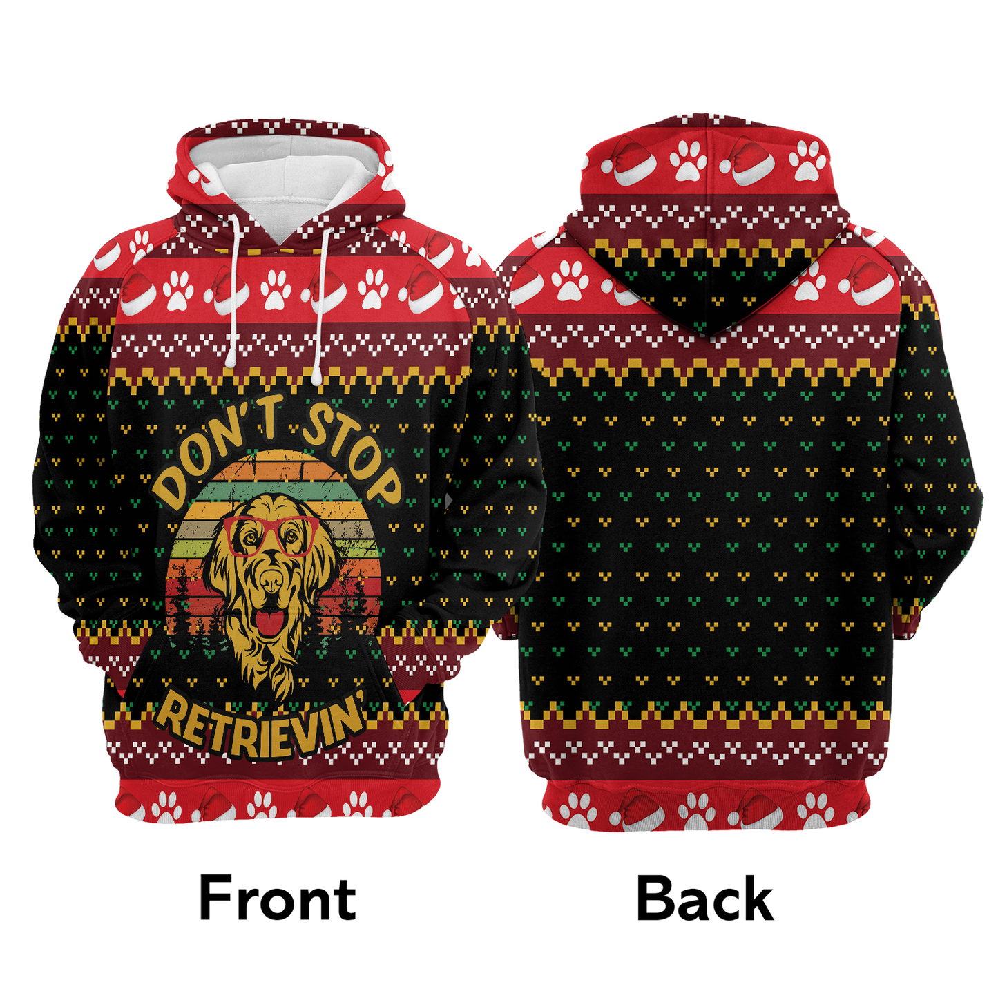 Golden Retriever Pullover Premium Hoodie Don‘t Stop Retrievin, Perfect Outfit For Men And Women On Christmas New Year Autumn Winter