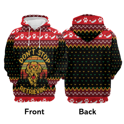 Golden Retriever Pullover Premium Hoodie Don‘t Stop Retrievin, Perfect Outfit For Men And Women On Christmas New Year Autumn Winter