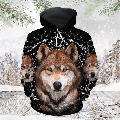 Awesome Wolf Pullover Premium Hoodie, Perfect Outfit For Men And Women On Christmas New Year Autumn Winter