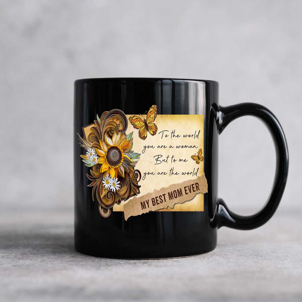 Gift For Mom Mug - Daughter to mom, My best mom ever Mug, Beautiful letter, Pretty butterfly Mug - Gift For Mother's Day, Presents for Mom