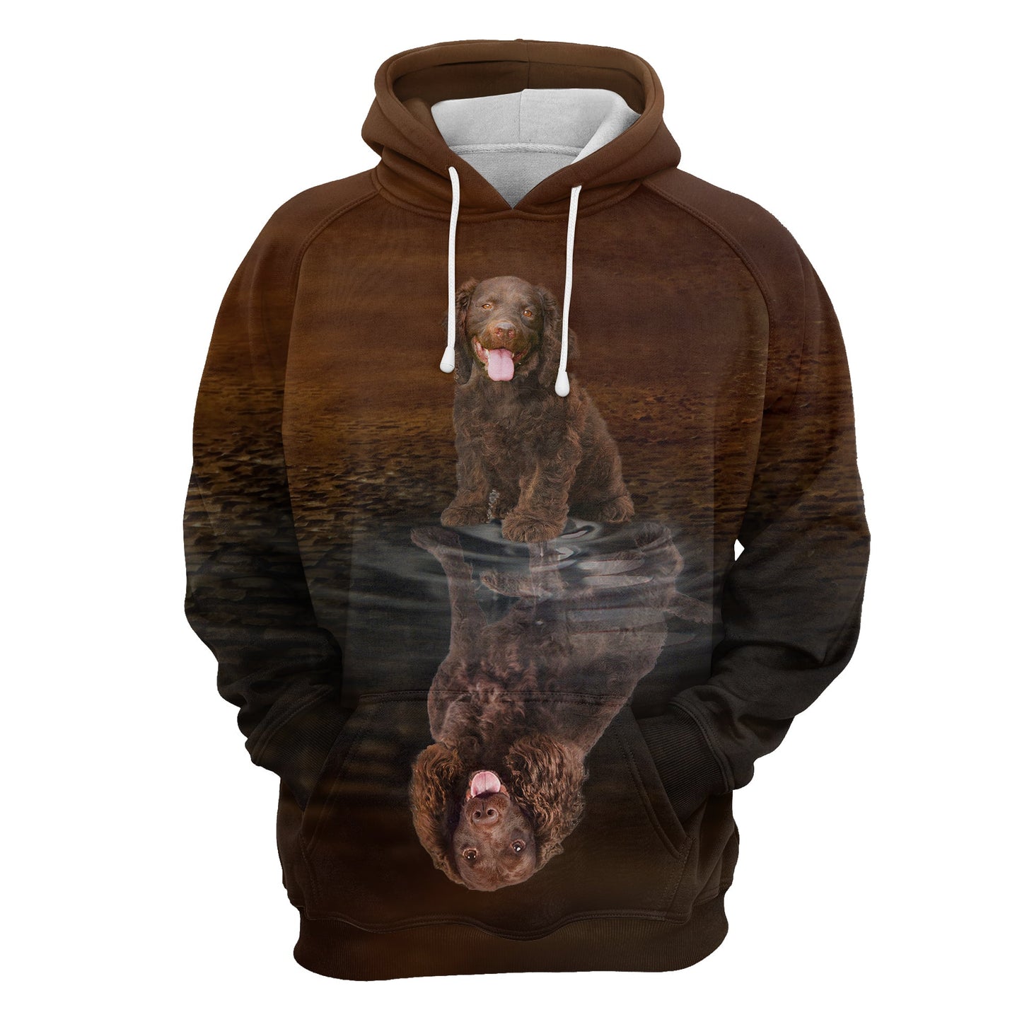 Cute American Water Spaniel Reflection Pullover Premium Hoodie, Perfect Outfit For Men And Women On Christmas New Year Autumn Winter