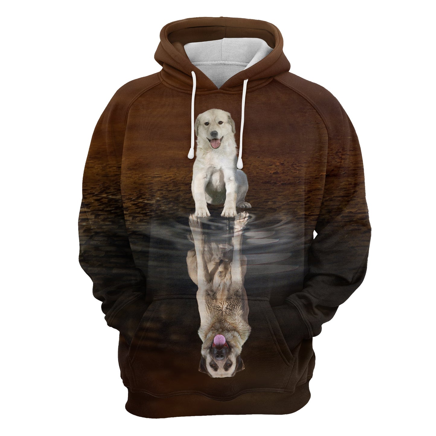 Cute Anatolian Shepherd Dog Reflection Pullover Premium Hoodie, Perfect Outfit For Men And Women On Christmas New Year Autumn Winter