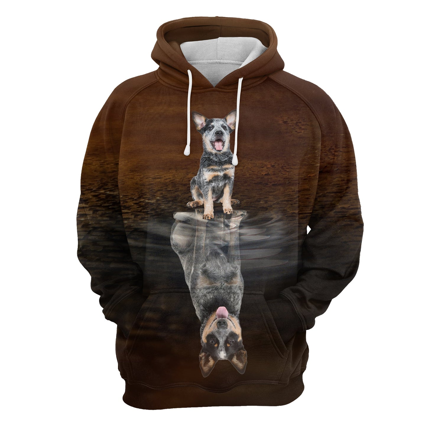 Cute Australian Cattle Dog Reflection Pullover Premium Hoodie, Perfect Outfit For Men And Women On Christmas New Year Autumn Winter