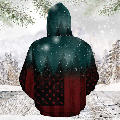 Awesome Skull American Flag Pullover Premium Hoodie, Perfect Outfit For Men And Women On Christmas New Year Autumn Winter