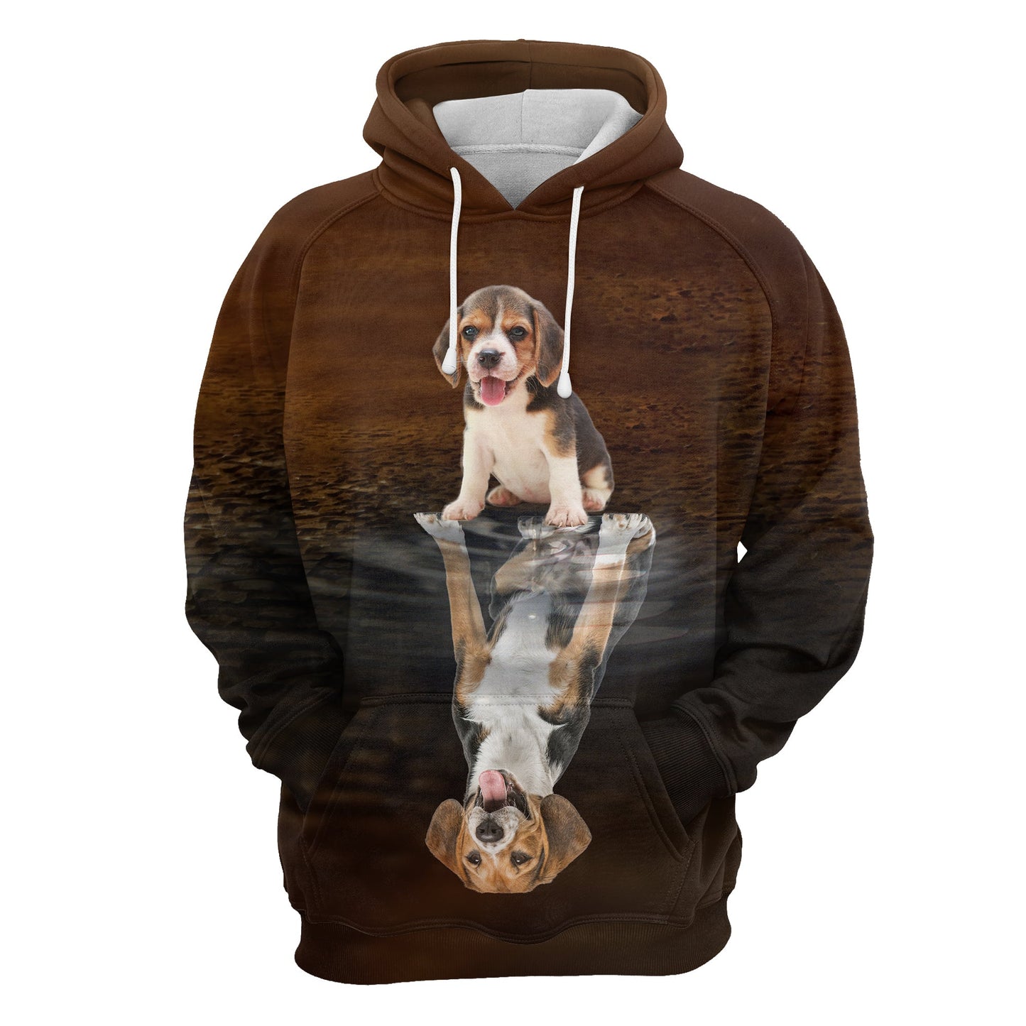 Cute Beagle Reflection Pullover Premium Hoodie, Perfect Outfit For Men And Women On Christmas New Year Autumn Winter