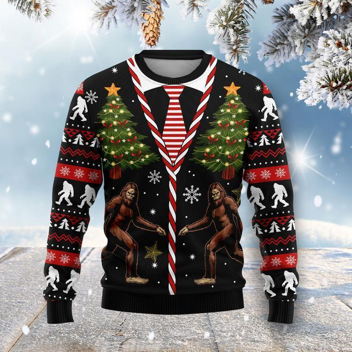 Bigfoot Christmas Sweater, Ugly Christmas Sweater For Men & Women, Perfect Outfit For Christmas New Year Autumn Winter
