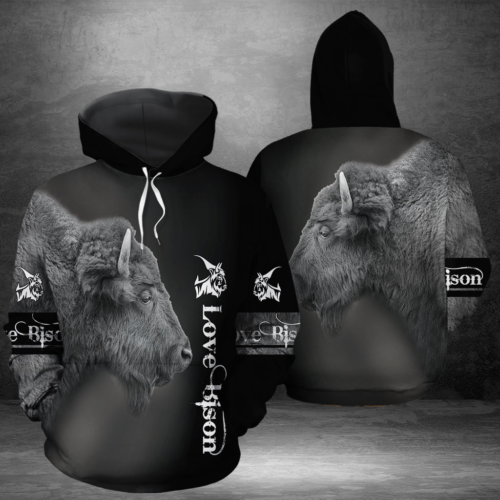 Love Bison Awesome Pullover Premium Hoodie, Perfect Outfit For Men And Women On Christmas New Year Autumn Winter