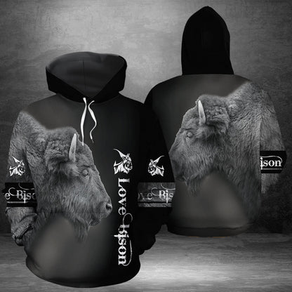 Love Bison Awesome Pullover Premium Hoodie, Perfect Outfit For Men And Women On Christmas New Year Autumn Winter