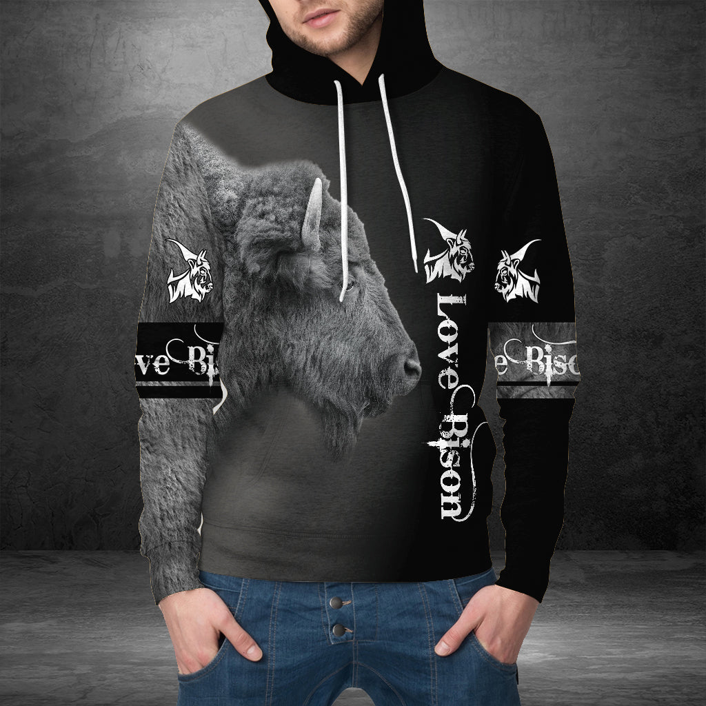 Love Bison Awesome Pullover Premium Hoodie, Perfect Outfit For Men And Women On Christmas New Year Autumn Winter