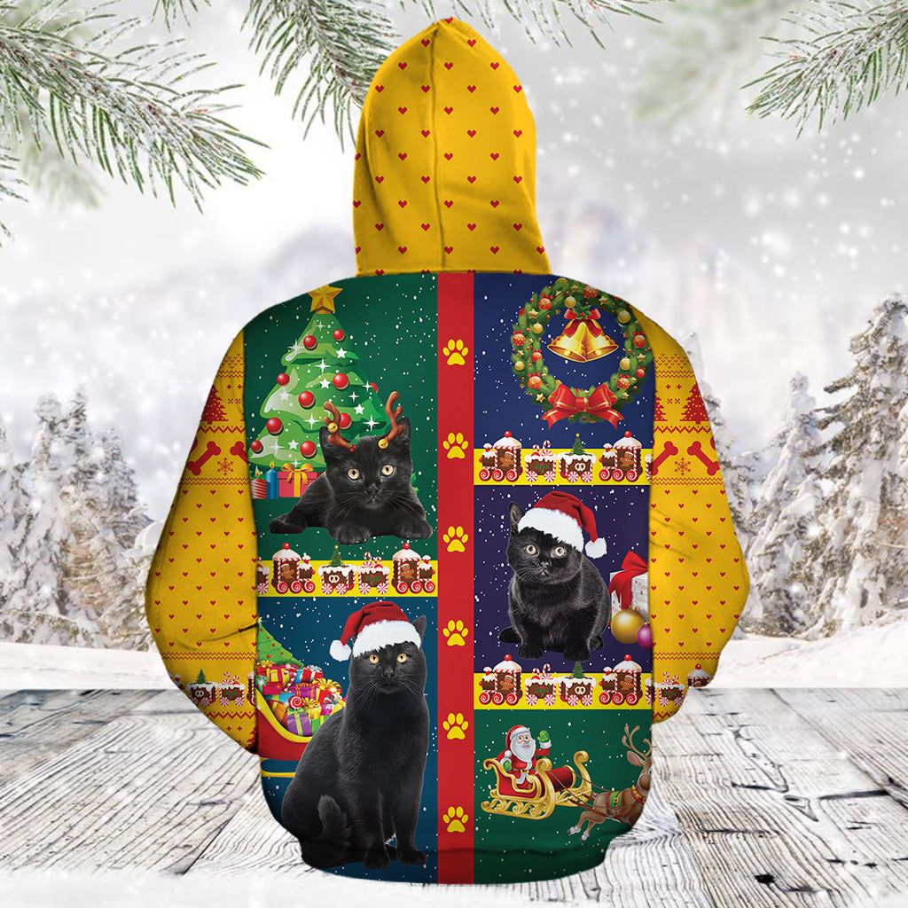Awesome Black Cat Pullover Premium Hoodie, Perfect Outfit For Men And Women On Christmas New Year Autumn Winter