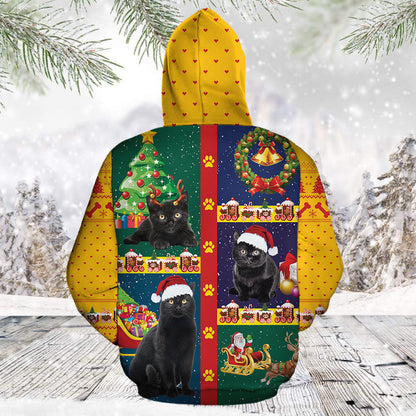 Awesome Black Cat Pullover Premium Hoodie, Perfect Outfit For Men And Women On Christmas New Year Autumn Winter