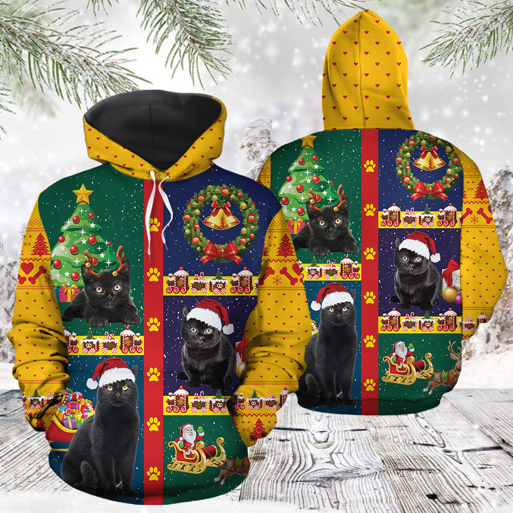 Awesome Black Cat Pullover Premium Hoodie, Perfect Outfit For Men And Women On Christmas New Year Autumn Winter