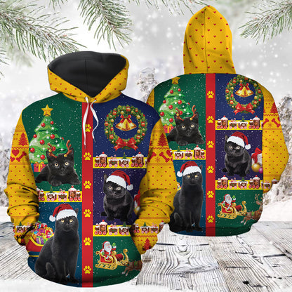 Awesome Black Cat Pullover Premium Hoodie, Perfect Outfit For Men And Women On Christmas New Year Autumn Winter