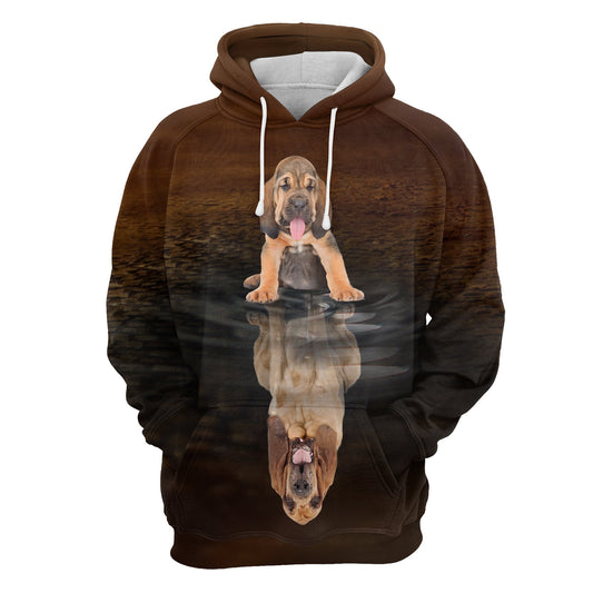 Cute Bloodhound Reflection Pullover Premium Hoodie, Perfect Outfit For Men And Women On Christmas New Year Autumn Winter