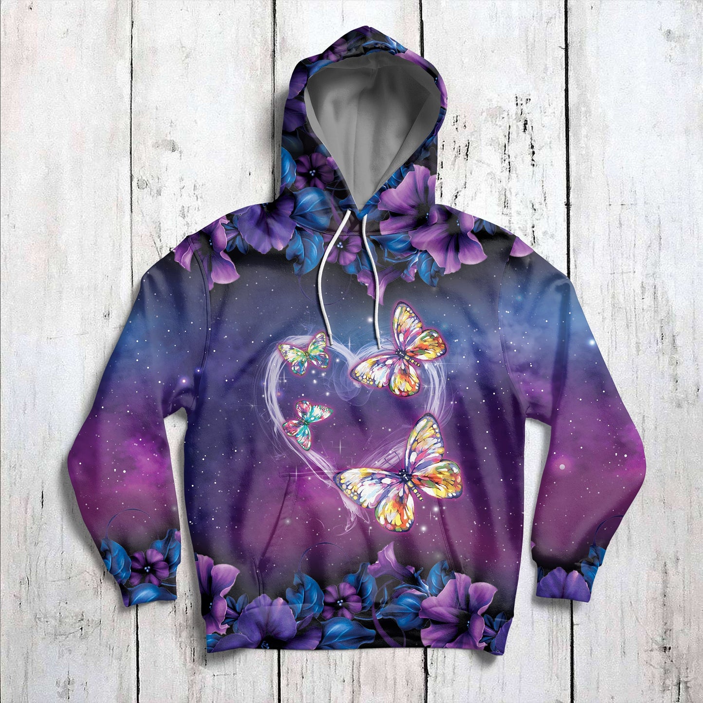 Watercolor Butterfly Love Pullover Premium Hoodie, Perfect Outfit For Men And Women On Christmas New Year Autumn Winter