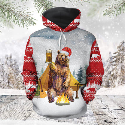 Bear and Beer Camping Pullover Premium Hoodie, Perfect Outfit For Men And Women On Christmas New Year Autumn Winter