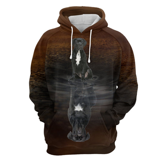 Cute Cane Corso Reflection Pullover Premium Hoodie, Perfect Outfit For Men And Women On Christmas New Year Autumn Winter