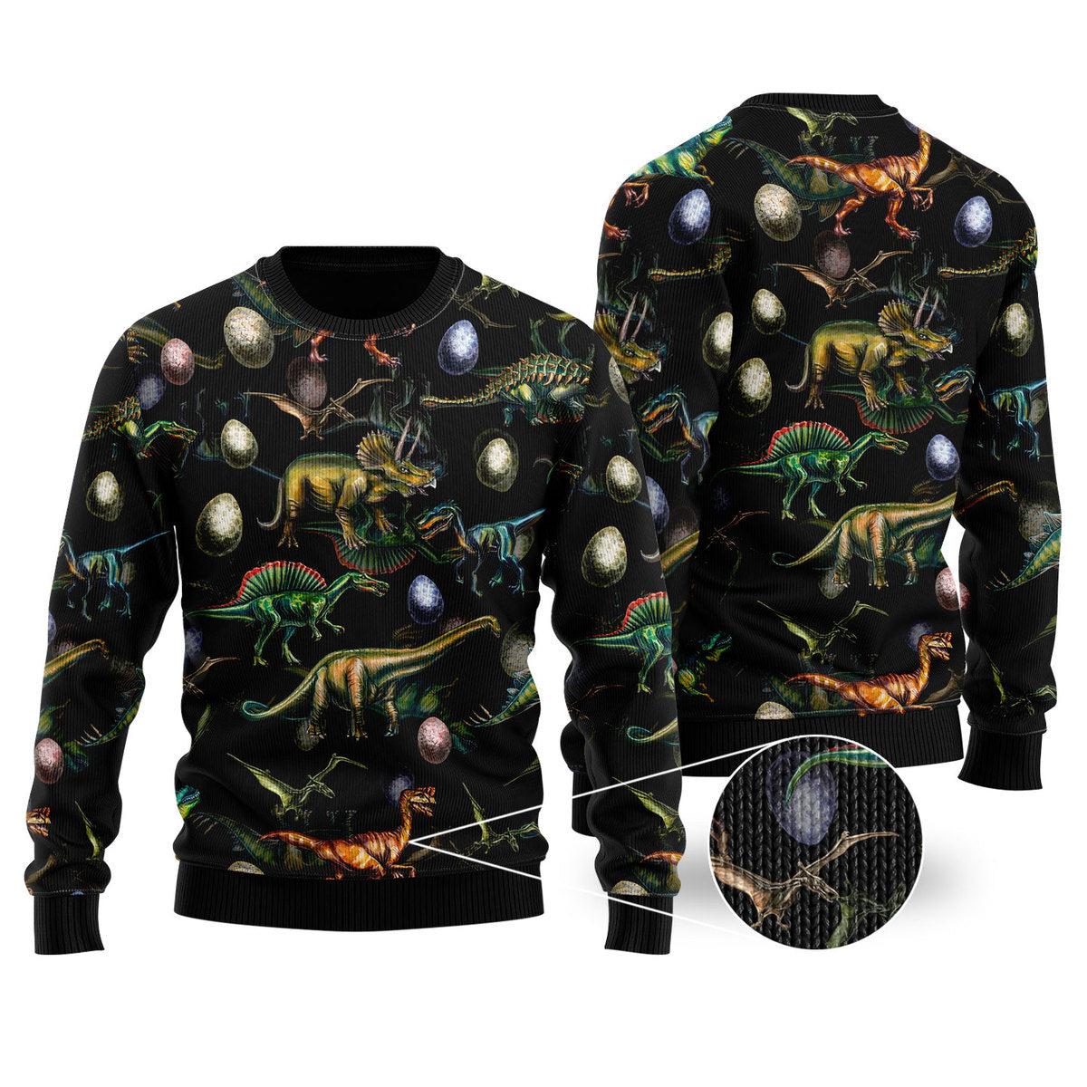 Dinosaurs Christmas Sweater, Ugly Sweater For Men & Women, Perfect Outfit For Christmas New Year Autumn Winter