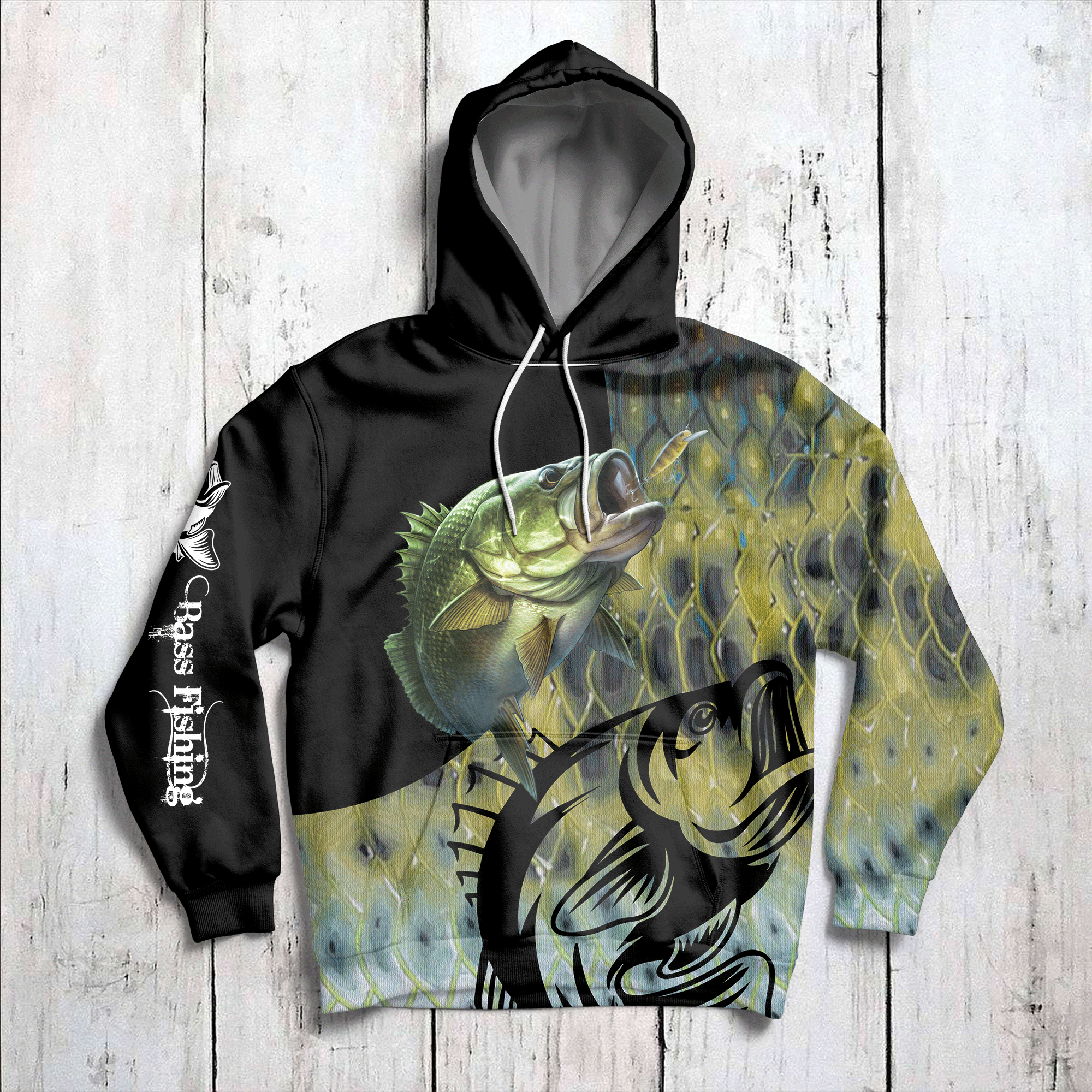 Awesome Bass Fishing Pullover Halloween Premium Hoodie, Perfect Outfit For Men And Women On Christmas New Year Autumn Winter