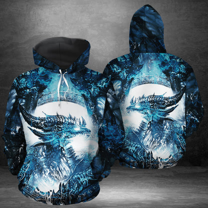 Awesome Ice Dragon Pullover Premium Hoodie, Perfect Outfit For Men And Women On Christmas New Year Autumn Winter
