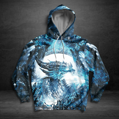 Awesome Ice Dragon Pullover Premium Hoodie, Perfect Outfit For Men And Women On Christmas New Year Autumn Winter