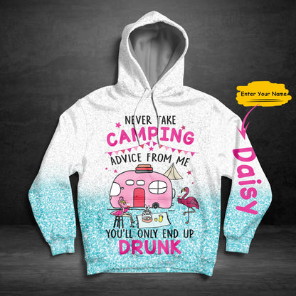Custom Name Camping Pullover Premium Hoodie Never take Camping, Perfect Outfit For Men And Women On Christmas New Year Autumn Winter