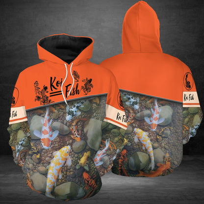 Love Koi Fish Pullover Premium Hoodie, Perfect Outfit For Men And Women On Christmas New Year Autumn Winter