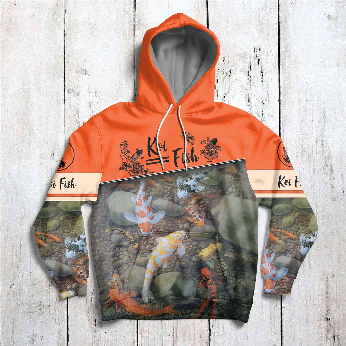 Love Koi Fish Pullover Premium Hoodie, Perfect Outfit For Men And Women On Christmas New Year Autumn Winter