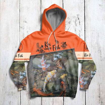 Love Koi Fish Pullover Premium Hoodie, Perfect Outfit For Men And Women On Christmas New Year Autumn Winter