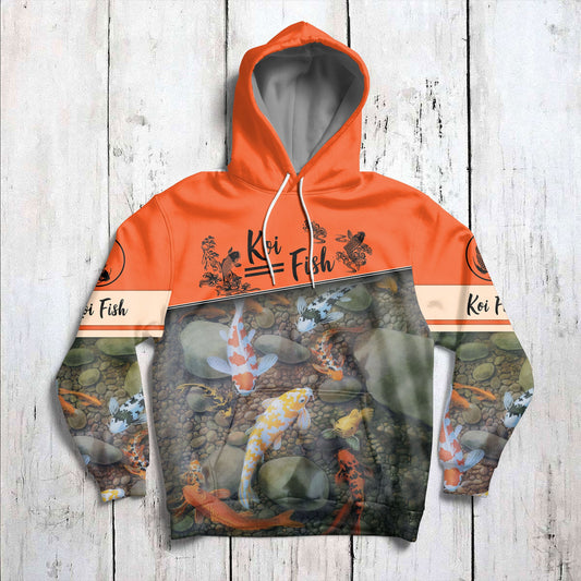 Love Koi Fish Pullover Premium Hoodie, Perfect Outfit For Men And Women On Christmas New Year Autumn Winter