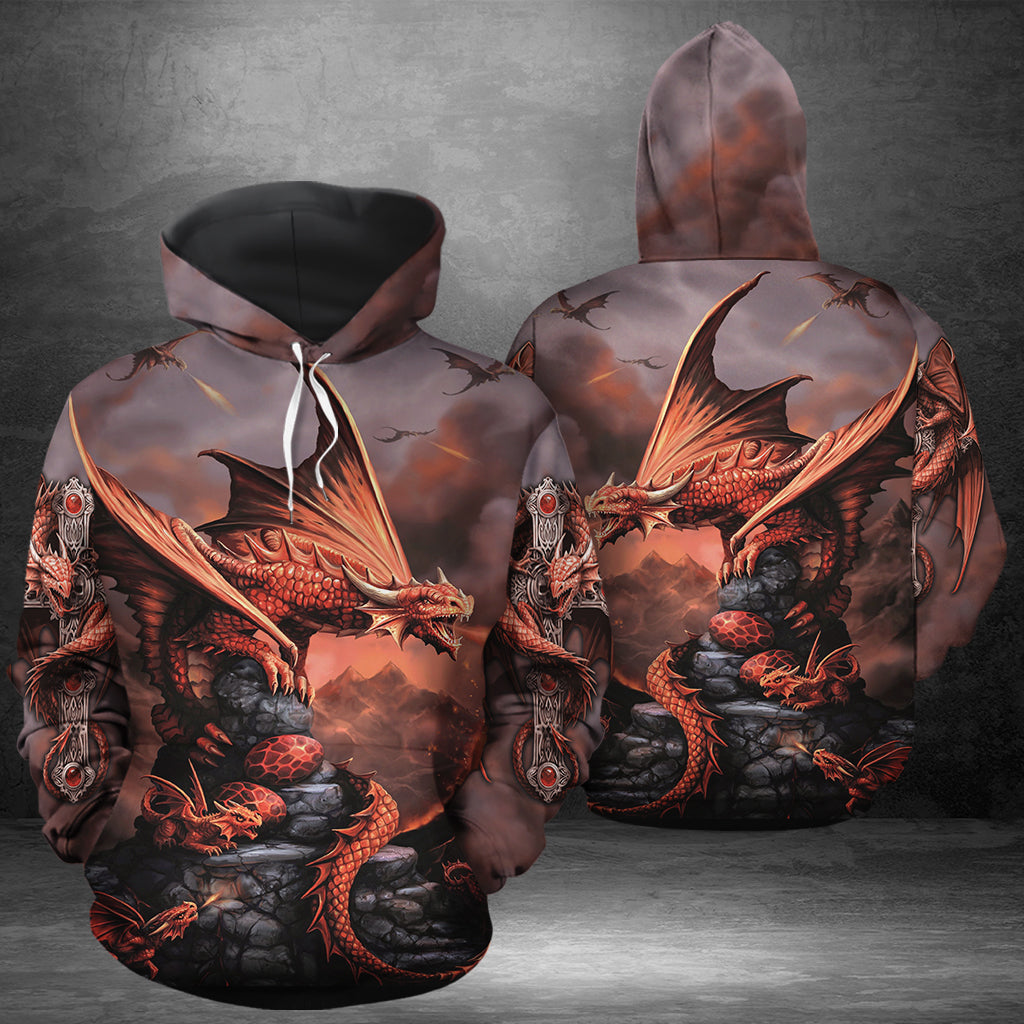 Awesome Fire Dragon Pullover Premium Hoodie, Perfect Outfit For Men And Women On Christmas New Year Autumn Winter
