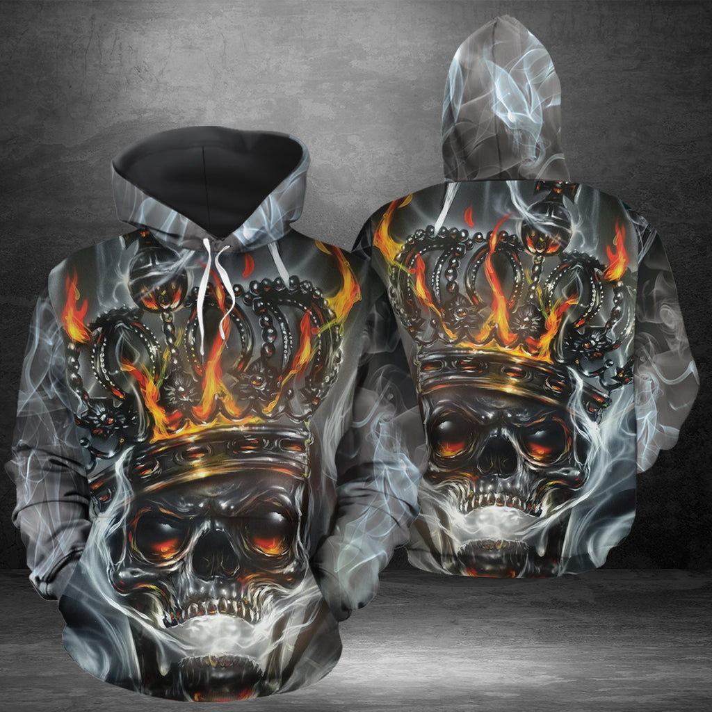 Awesome Skull King Pullover Premium Hoodie, Perfect Outfit For Men And Women On Christmas New Year Autumn Winter