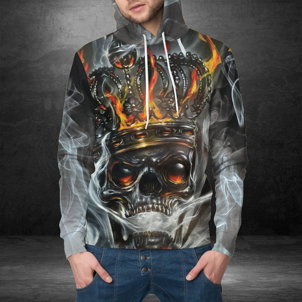 Awesome Skull King Pullover Premium Hoodie, Perfect Outfit For Men And Women On Christmas New Year Autumn Winter